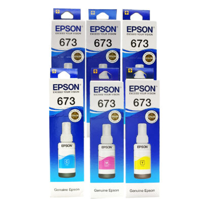 Epson 673 Ink Bottle B/C/Y/M/LC/LM (Set of 6)