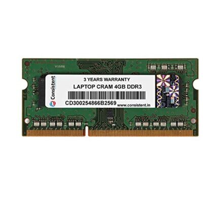 Consistent 4GB DDR3 PC3 Laptop RAM, 1600Mhz SO-DIMM