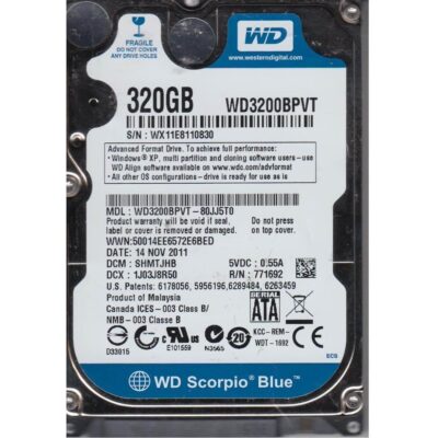 WD Blue 320GB Internal Hard Drive