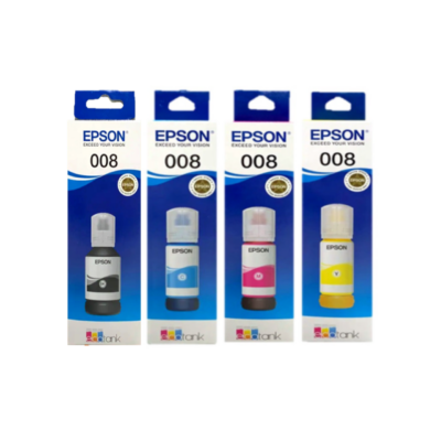 Epson 008 Black / Cyan/ Magenta /Yellow – Ink Bottle Pack Of 4 Bottle