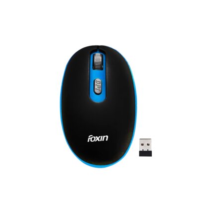 Foxin 9099 Wireless Mouse with Nano USB Receiver, Adjustable DPI Switch, Ergonomic Built (Vibrant Blue)