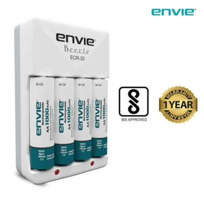 ENVIE® (ECR20+AA1000 4PL) Charger for AA & AAA Rechargeable Batteries