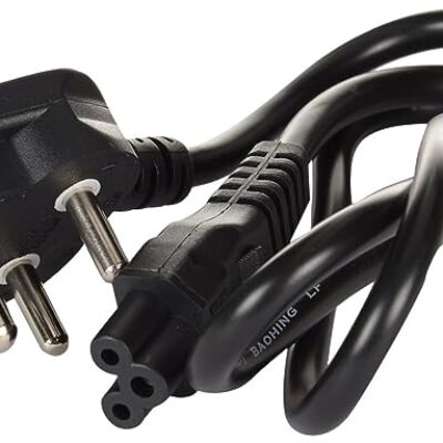 Laptop Power Cable Cord- 3 Pin Clover Power (1.2 Meter)