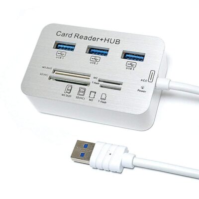 OXYTECH USB 3.1 to 3-Port USB Hub MS_SD_M2_TF Combo Card Reader