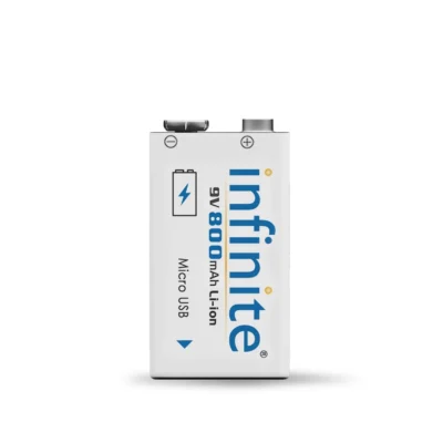 ENVIE® Infinite 9V 800 maH Li-ion Rechargeable Battery ERB 9V MU