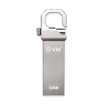 EVM EnStore 32GB Metal USB 2.0 Flash Drive – High Read Speeds up to 15MB/s & Write Speeds up to 8MB/s – Durable Metal Casing – Ideal for Data Transfer & Storage – (EVMPD/32GB)