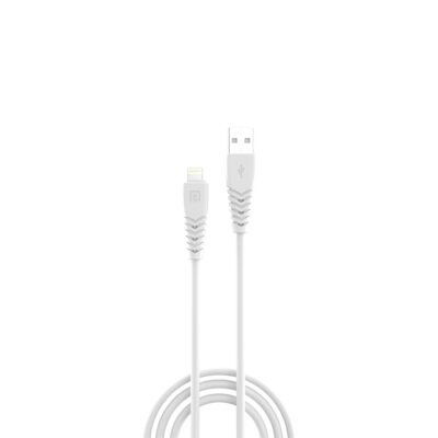 Portronics Konnect Core II 3A Fast Charging 1M Lightning Cable for iPhone/iPad/iPod (White)